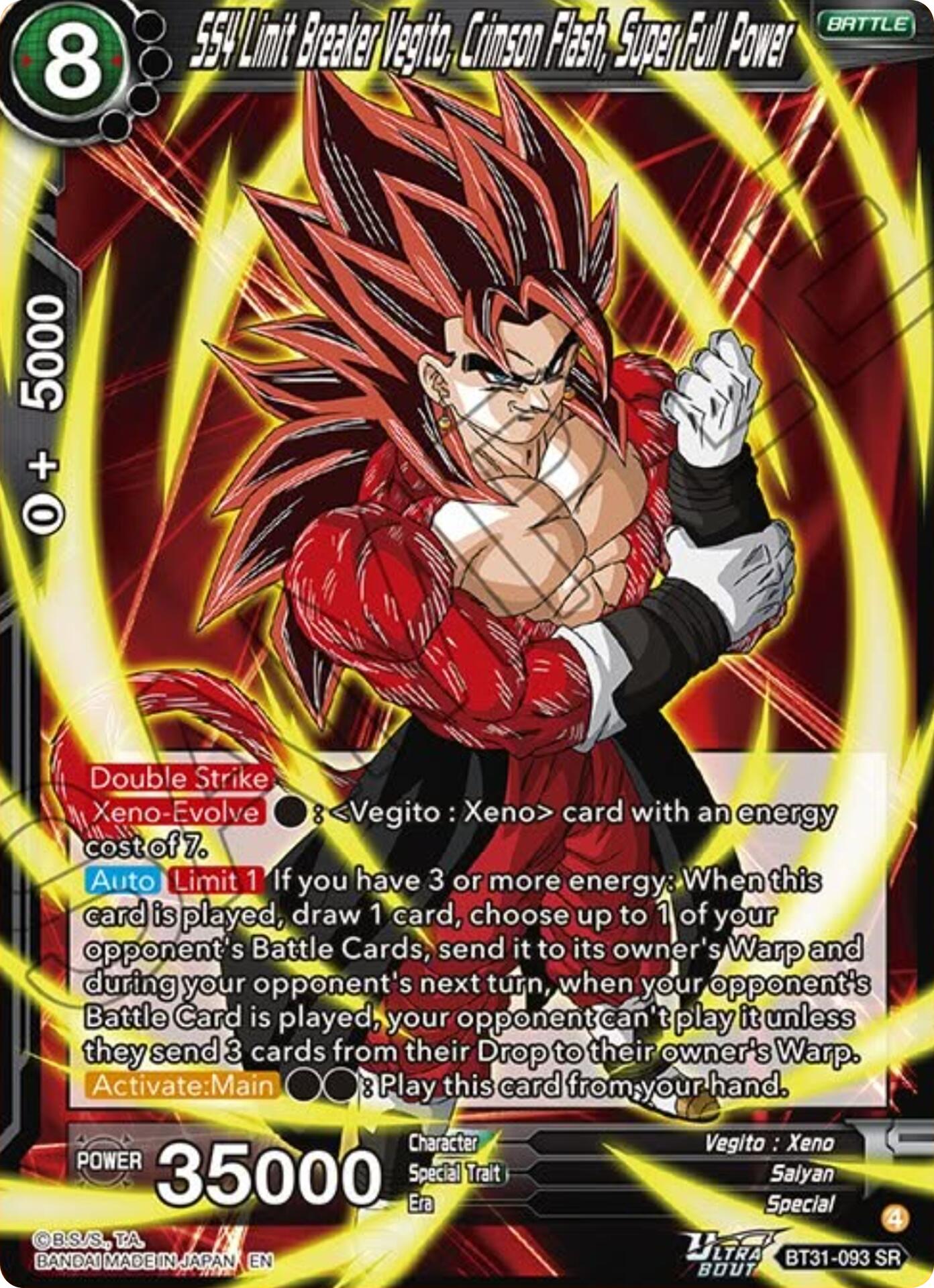 SS4 Limit Breaker Vegito, Crimson Flash, Super Full Power (BT31-093) [Impact Beyond Dimensions] | Total Play