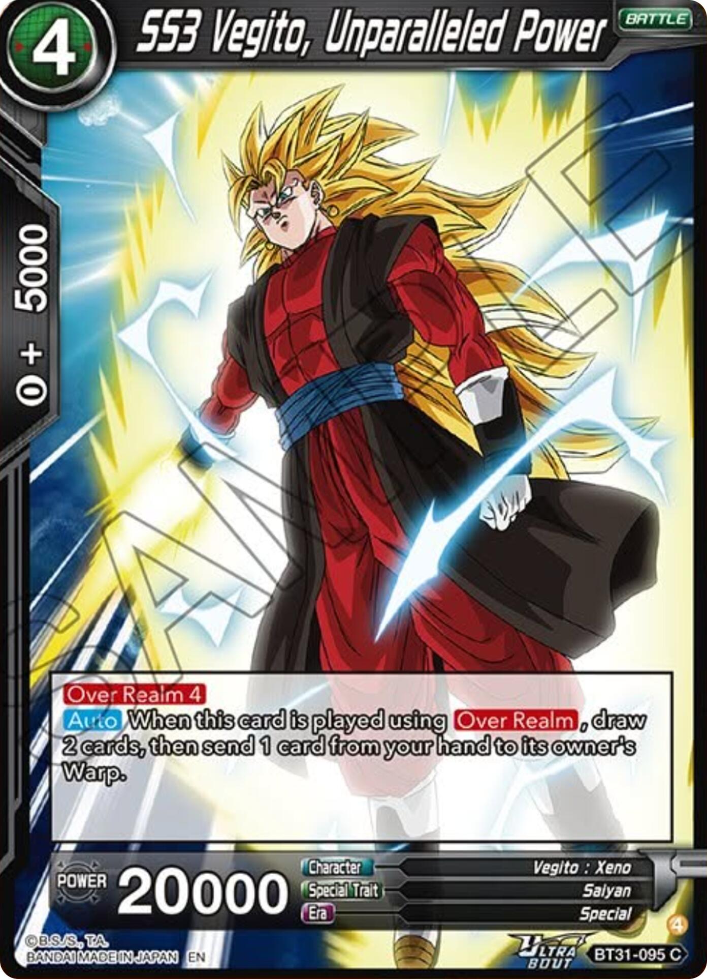 SS3 Vegito, Unparalleled Power (BT31-095) [Impact Beyond Dimensions] | Total Play