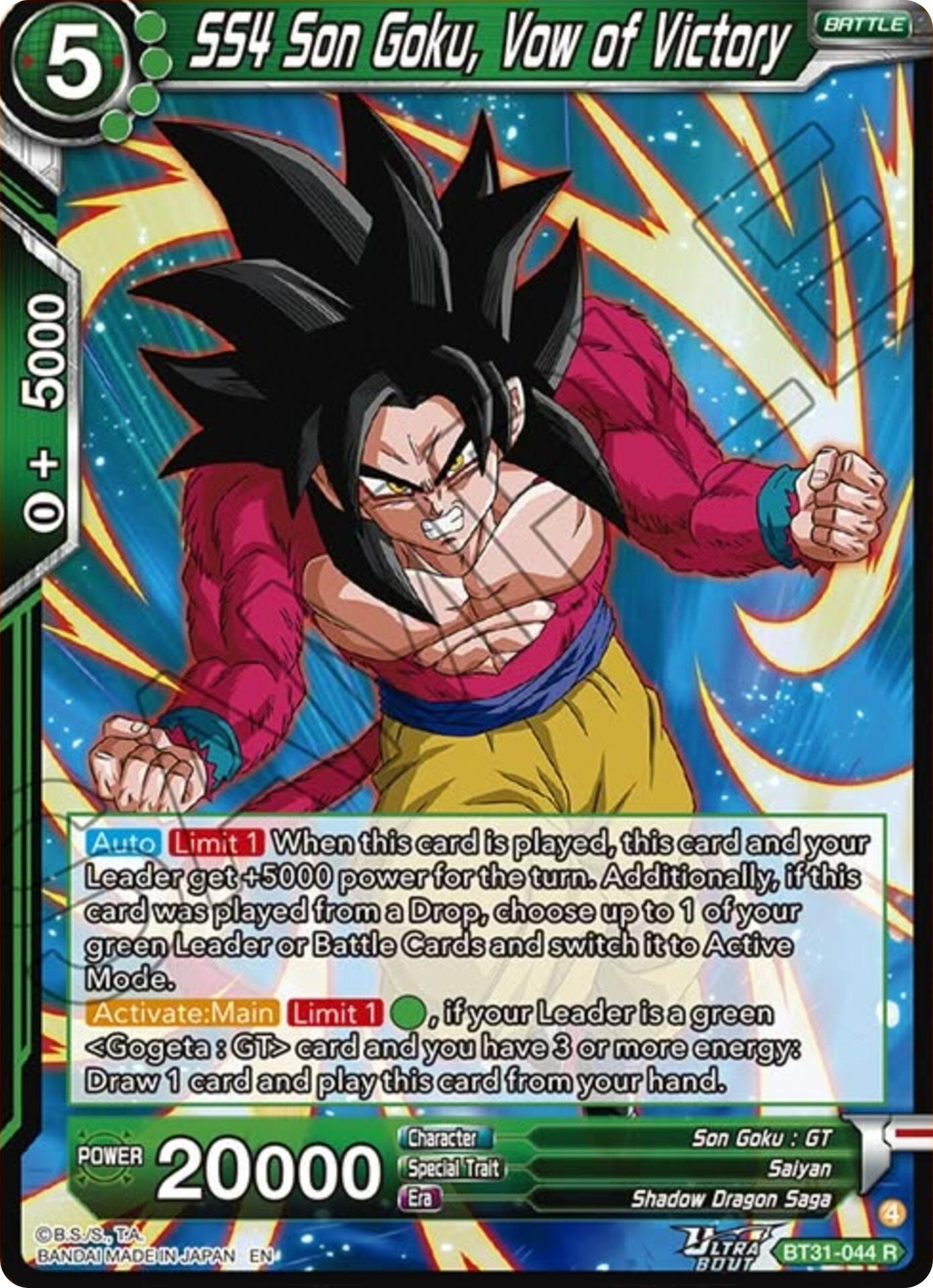 SS4 Son Goku, Vow of Victory (BT31-044) [Impact Beyond Dimensions] | Total Play