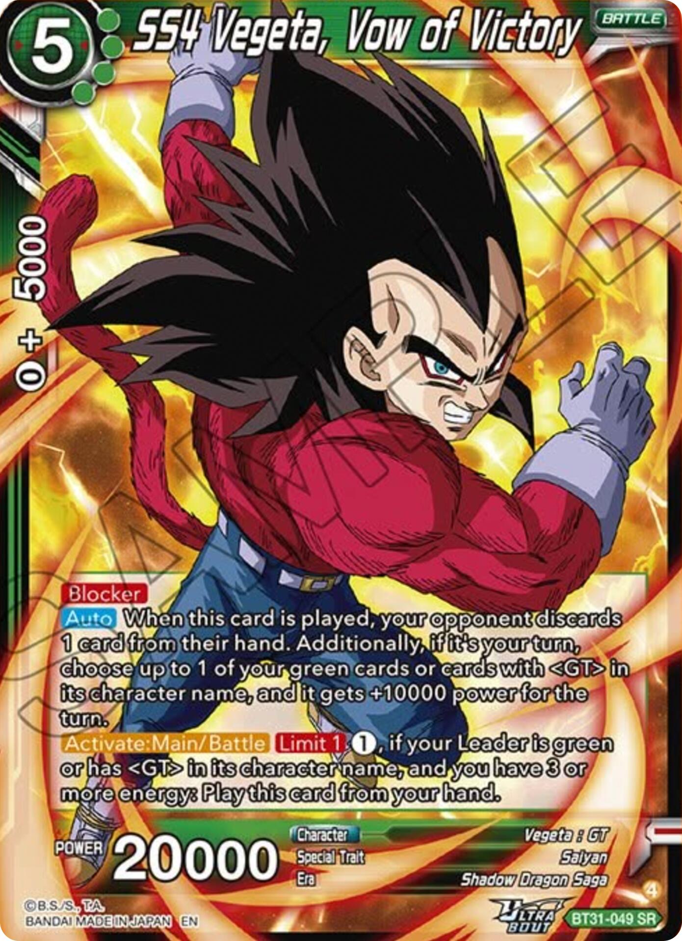 SS4 Vegeta, Vow of Victory (BT31-049) [Impact Beyond Dimensions] | Total Play