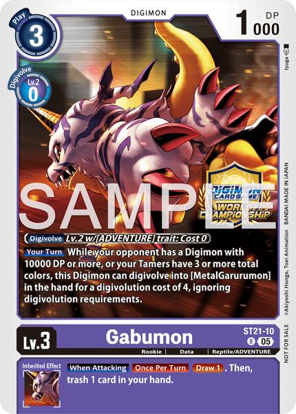 Gabumon [ST21-10] (World Championship 26–27 Regionals Season 2) [Starter Deck: Hero of Hope] | Total Play