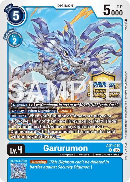 Garurumon [AD1-010] (World Championship 26–27 Regionals Season 2) [Advanced Booster Digimon Generation] | Total Play