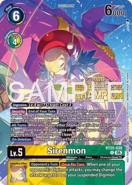 Sirenmon [BT25-039] (Regionals 26-27 Season 2 Champion) [Dual Revolution] | Total Play