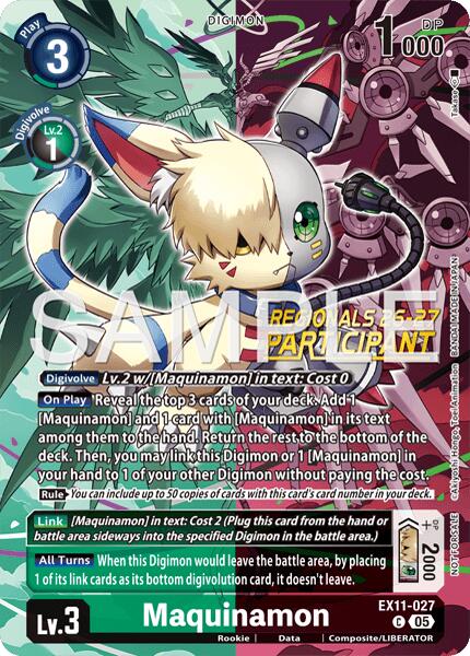 Maquinamon [EX11-027] (Regionals 26-27 Season 2 Participant) [Dawn of Liberator] | Total Play