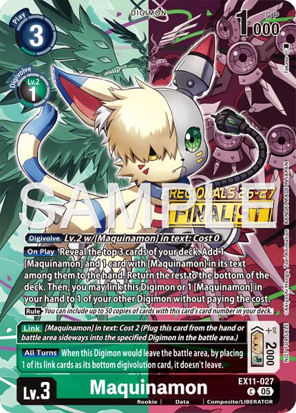 Maquinamon [EX11-027] (Regionals 26-27 Season 2 Finalist) [Dawn of Liberator] | Total Play