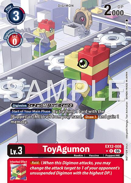 ToyAgumon [EX12-008] (Box Topper) [Digital World Shambala] | Total Play