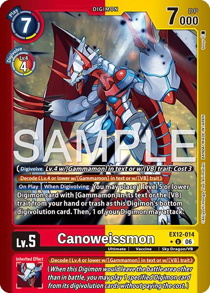 Canoweissmon [EX12-014] (Limited Foil) [Digital World Shambala] | Total Play