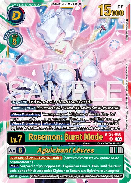 Rosemon: Burst Mode // Aguichant Levres [SP] [BT26-050] [Timeless Bonds] | Total Play
