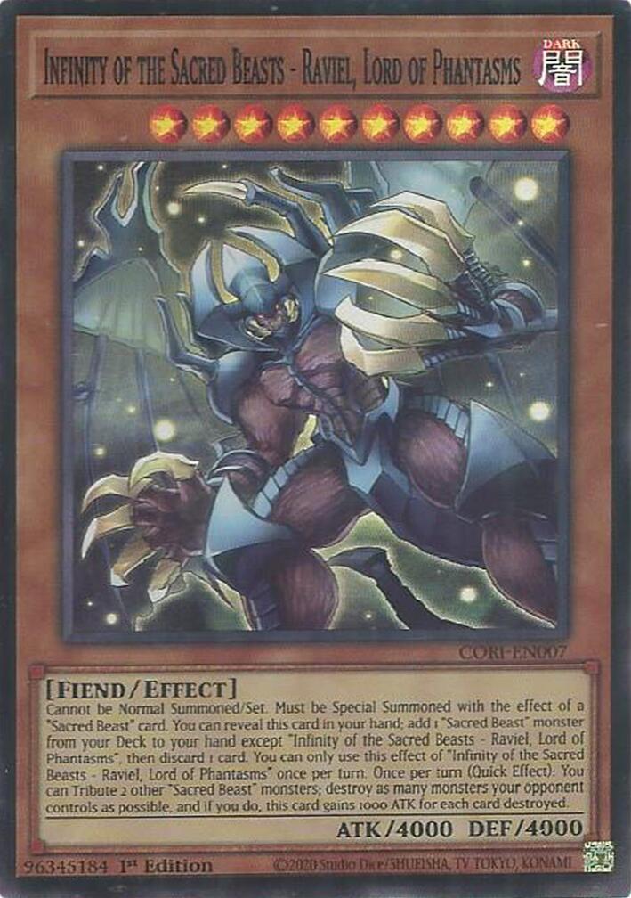 Infinity of the Sacred Beasts - Raviel, Lord of Phantasms [CORI-EN007] Super Rare | Total Play