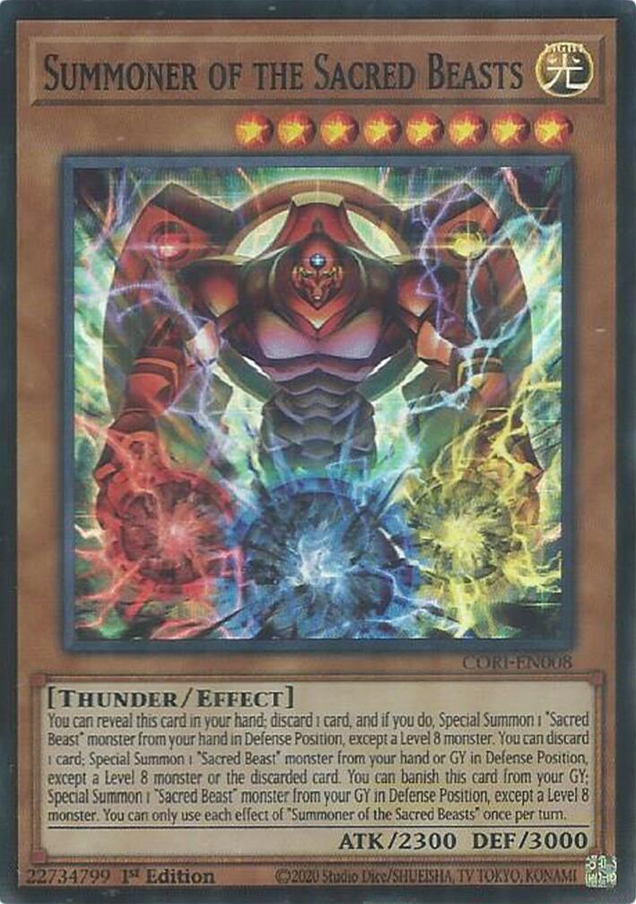 Summoner of the Sacred Beasts [CORI-EN008] Super Rare | Total Play