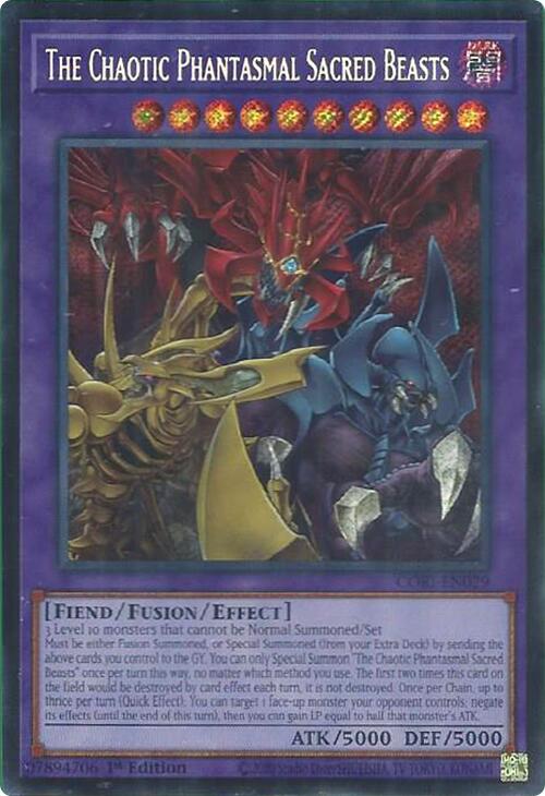 The Chaotic Phantasmal Sacred Beasts (Secret Rare) [CORI-EN029] Secret Rare | Total Play