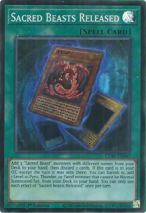 Sacred Beasts Released [CORI-EN047] Super Rare | Total Play