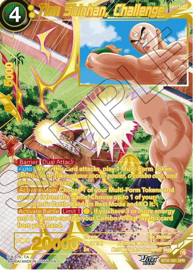 Tien Shinhan, Challenge (SPR) (BT31-061) [Impact Beyond Dimensions] | Total Play