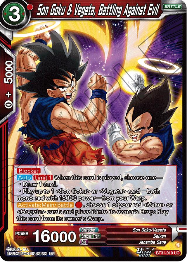 Son Goku & Vegeta, Battling Against Evil (BT31-010) [Impact Beyond Dimensions] | Total Play