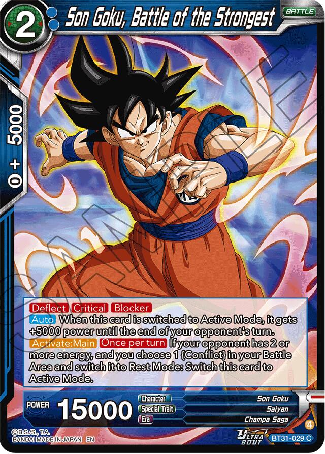 Son Goku, Battle of the Strongest (BT31-029) [Impact Beyond Dimensions] | Total Play