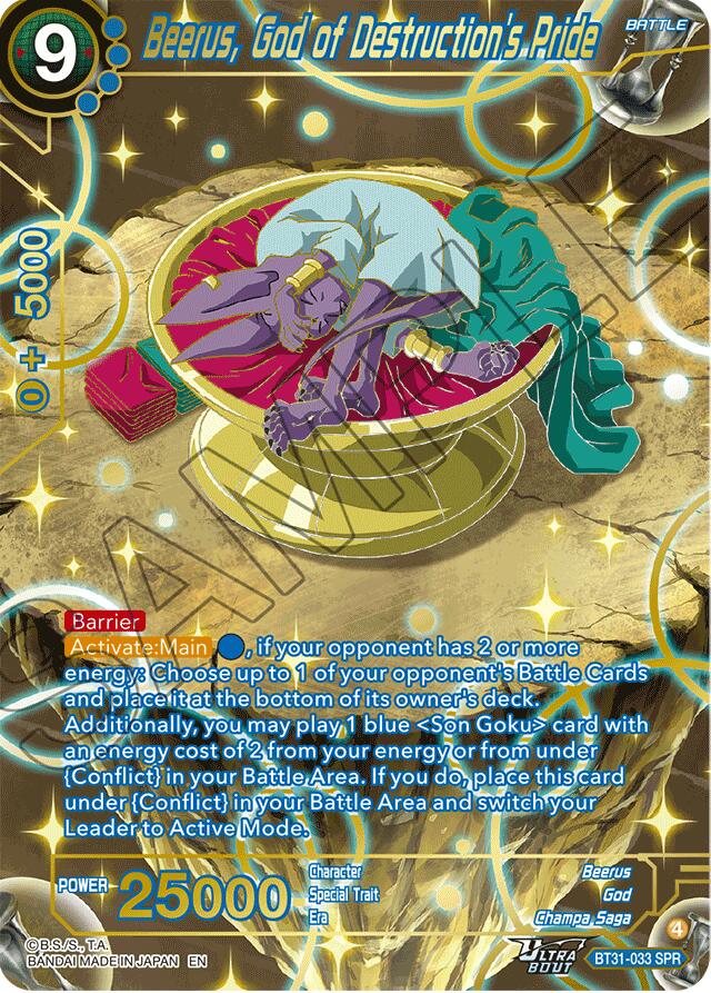 Beerus, God of Destruction's Pride (SPR) (BT31-033) [Impact Beyond Dimensions] | Total Play
