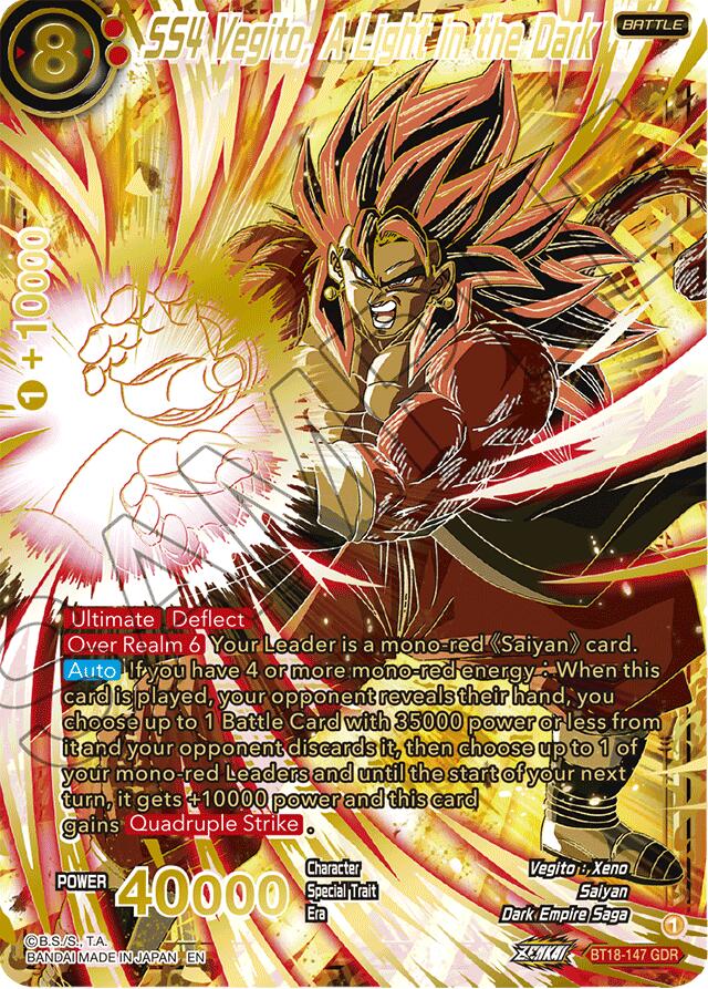 SS4 Vegito, A Light in the Dark (GDR) (BT18-147) [Impact Beyond Dimensions] | Total Play
