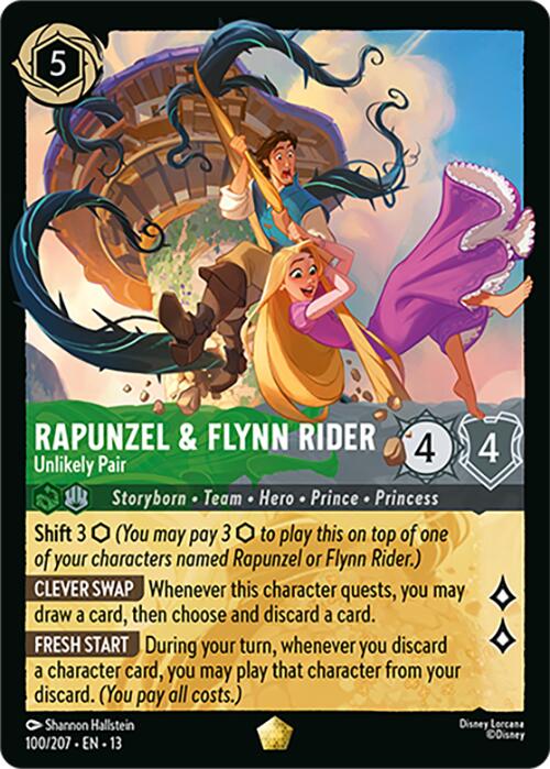 Rapunzel & Flynn Rider - Unlikely Pair (100/204) [Attack of the Vine!] | Total Play