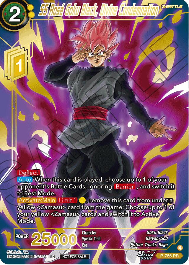 SS Rose Goku Black, Divine Condemnation (Gold Stamped) (P-756) [Promotion Cards] | Total Play