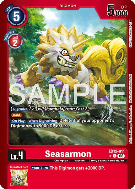 Seasarmon [EX12-011] (Limited Foil) [Digital World Shambala] | Total Play