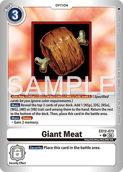 Giant Meat [EX12-073] (Limited Foil) [Digital World Shambala] | Total Play