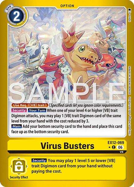 Virus Busters [EX12-069] (Limited Foil) [Digital World Shambala] | Total Play