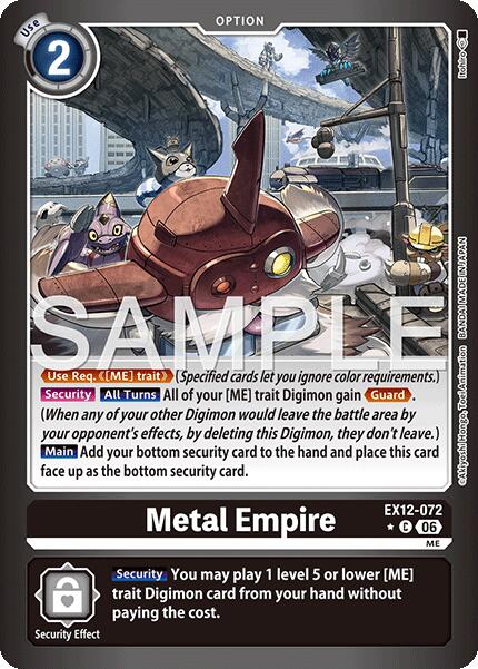 Metal Empire [EX12-072] (Limited Foil) [Digital World Shambala] | Total Play