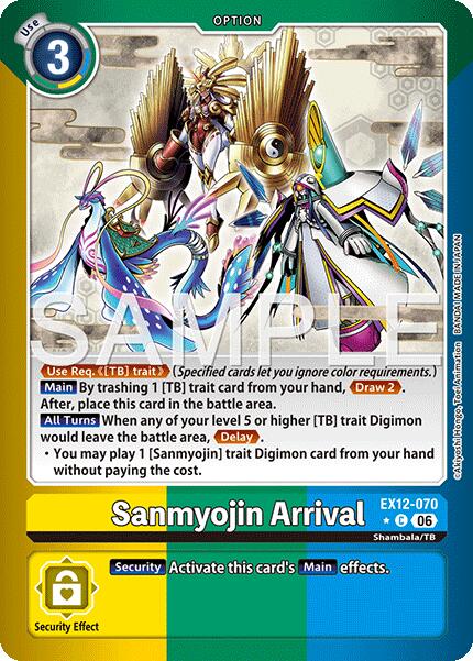 Sanmyojin Arrival [EX12-070] (Limited Foil) [Digital World Shambala] | Total Play