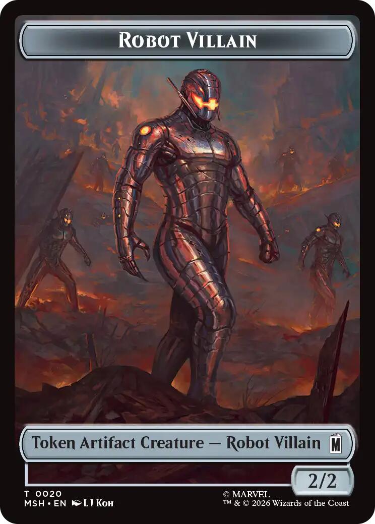 Villain // Robot Villain Double-Sided Token (009//020) [Marvel Super Heroes Tokens] | Total Play