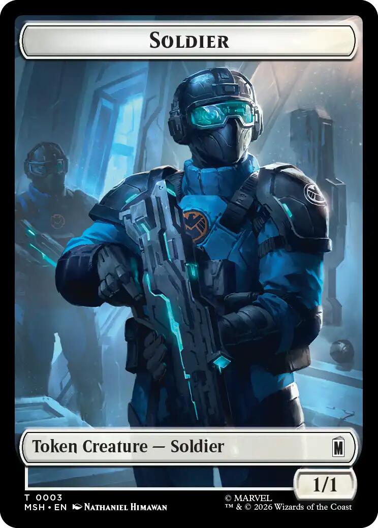 Villain // Soldier Double-Sided Token [Marvel Super Heroes Tokens] | Total Play