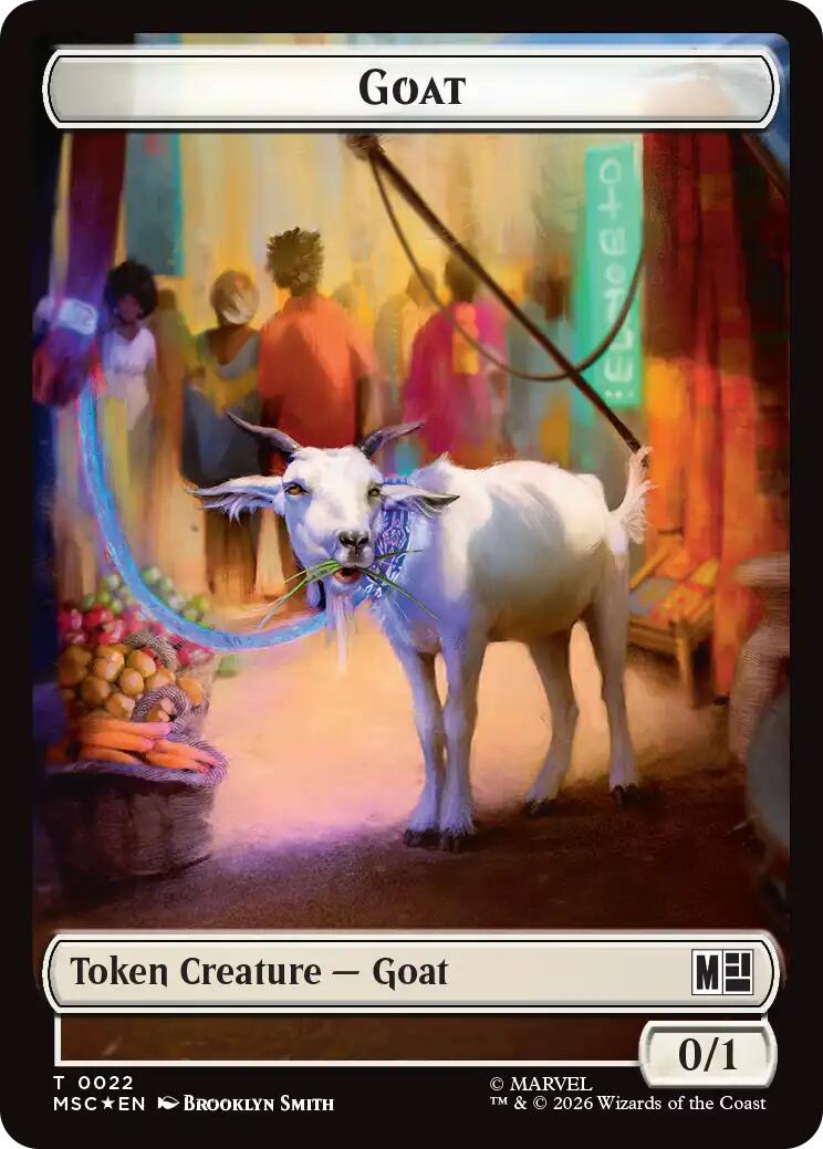 Goat // Soldier Double-Sided Token (Surge Foil) [Marvel Super Heroes Commander Tokens] | Total Play