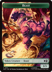Beast // Vibranium Double-Sided Token [Marvel Super Heroes Commander Tokens] | Total Play