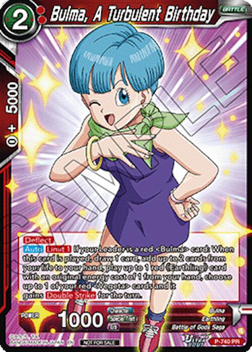 Bulma, A Turbulent Birthday (Ultra-Bout Series Tournament Pack Vol.3) (P-740) [Tournament Promotion Cards] | Total Play