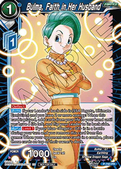 Bulma, Faith in Her Husband (Ultra-Bout Series Tournament Pack Vol.3) (P-743) [Tournament Promotion Cards] | Total Play