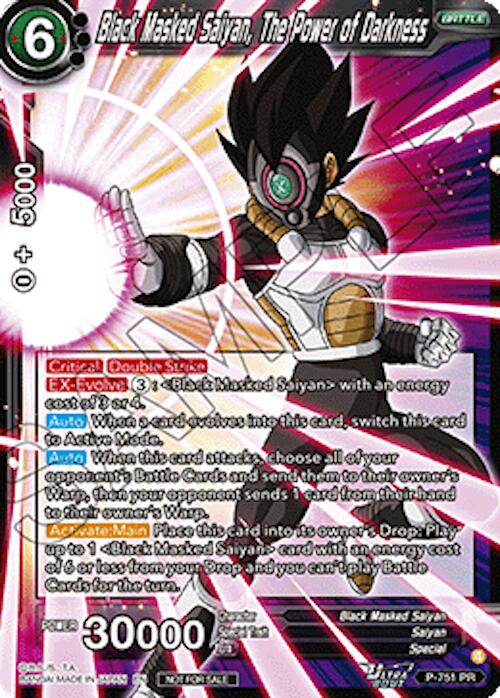 Black Masked Saiyan, The Power of Darkness (Ultra-Bout Series Tournament Pack Vol.3) (P-751) [Tournament Promotion Cards] | Total Play