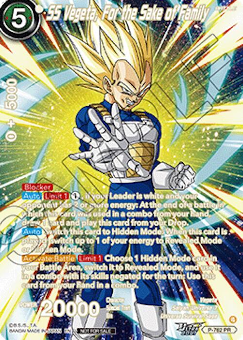 SS Vegeta, For the Sake of Family (Deluxe Pack 2026 Vol.2) (Alternate Art) (P-762) [Tournament Promotion Cards] | Total Play