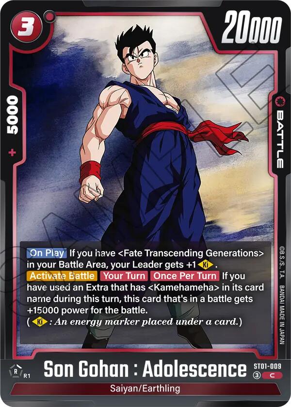 Son Gohan : Adolescence (ST01-009) [Story Booster 01] | Total Play