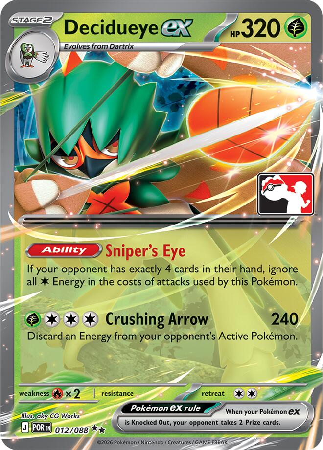 Decidueye ex (012/088) [Prize Pack Series Nine] | Total Play