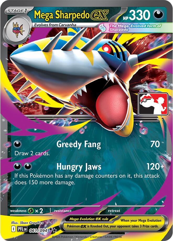 Mega Sharpedo ex (061/094) [Prize Pack Series Nine] | Total Play