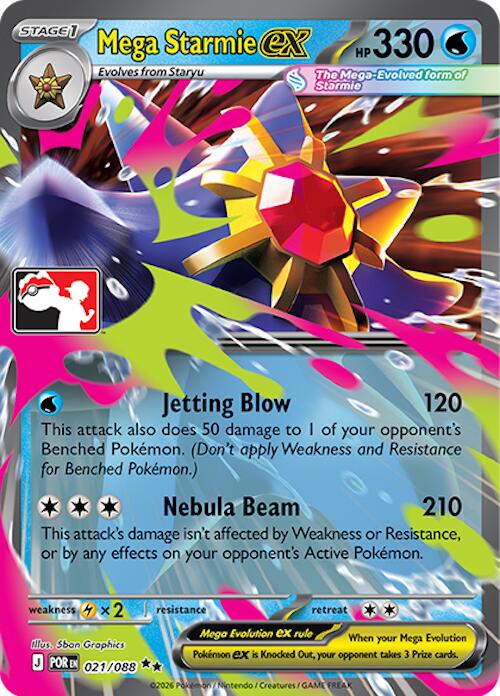 Mega Starmie ex (021/088) [Prize Pack Series Nine] | Total Play
