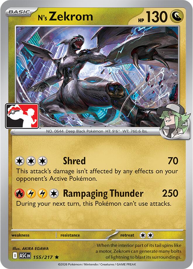 N's Zekrom (155/217) [Prize Pack Series Nine] | Total Play