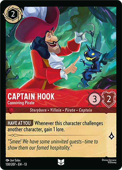 Captain Hook - Conniving Pirate (130/207) [Attack of the Vine!] | Total Play