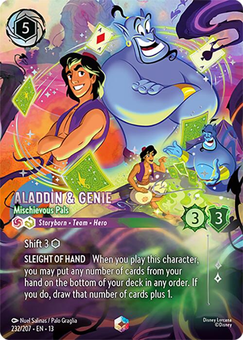 Aladdin & Genie - Mischievous Pals (Enchanted) (232/207) [Attack of the Vine!] | Total Play