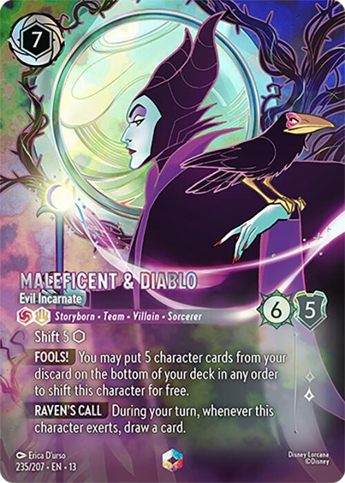 Maleficent & Diablo - Evil Incarnate (Enchanted) (235/207) [Attack of the Vine!] | Total Play