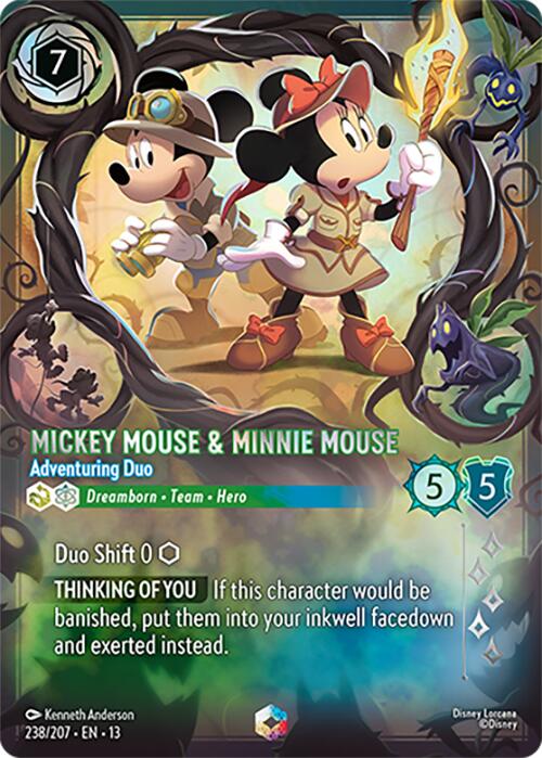 Mickey Mouse & Minnie Mouse - Adventuring Duo (Enchanted) (238/207) [Attack of the Vine!] | Total Play
