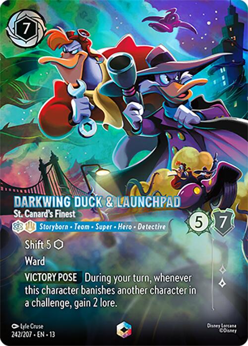 Darkwing Duck & Launchpad - St. Canard's Finest (Enchanted) (242/207) [Attack of the Vine!] | Total Play