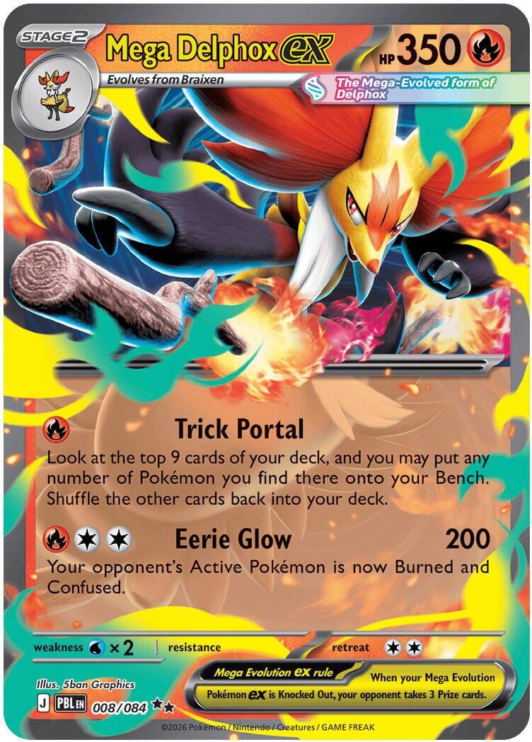 Mega Delphox ex (008/084) [Mega Evolution: Pitch Black] | Total Play