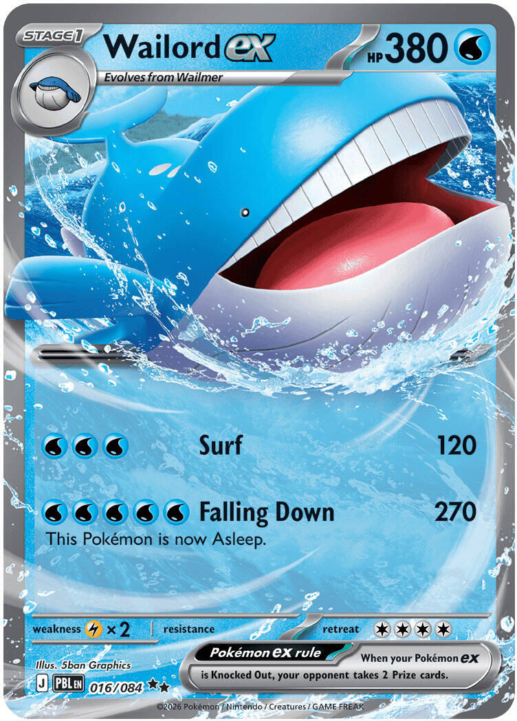 Wailord ex (016/084) [Mega Evolution: Pitch Black] | Total Play