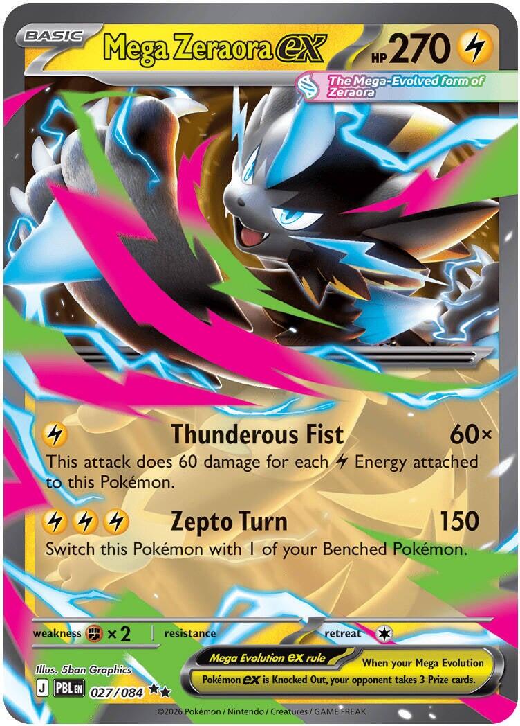 Mega Zeraora ex (027/084) [Mega Evolution: Pitch Black] | Total Play