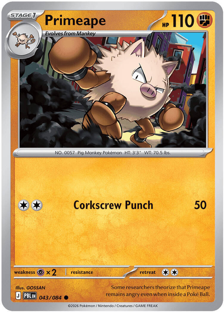 Primeape (043/084) [Mega Evolution: Pitch Black] | Total Play